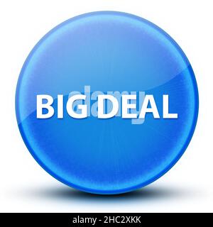 Illustration abstraite de bouton rond bleu élégant et brillant Big Deal Eyball Banque D'Images