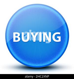 Achat globe oculaire brillant élégant bleu rond bouton résumé illustration Banque D'Images