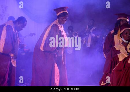 Le Bureau d'Aare Onakankanfo de Yoruba Land, IBA Gani Adams, organise jeudi la Noël 2021 à Oko-Oba, Lagos, Nigeria.Credit: Adekunle Ajayi/Alay Live News Banque D'Images