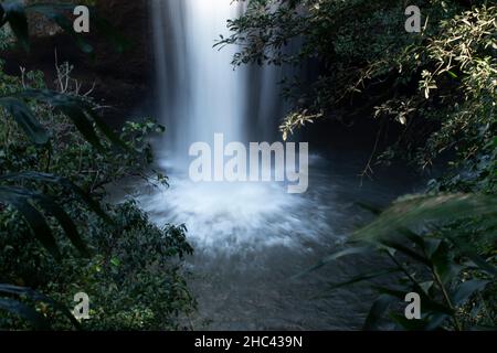 Cascade de Haew Suwat dans le parc national de Khao Yai Thaïlande. Banque D'Images