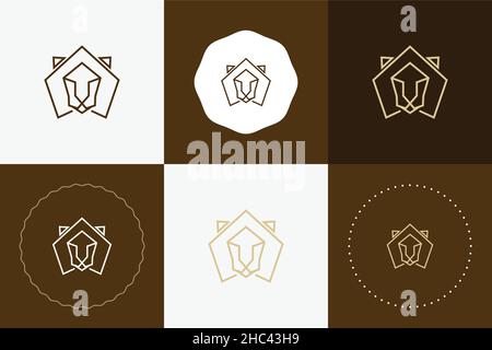 Motif cercles animal polyvalent et ligne minimaliste Illustration de Vecteur