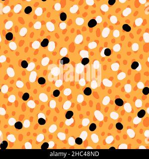 Motif à pois sans couture avec des taches pour le papier peint et les tissus, l'emballage et les cadeaux, les cartes et le linge Banque D'Images