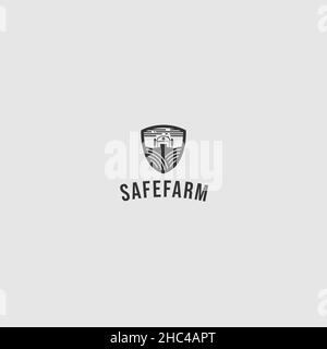 Design moderne et plat avec logo SAFEMARM grain Illustration de Vecteur