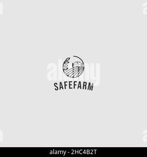 Design moderne et plat avec logo SAFEMARM grain Illustration de Vecteur