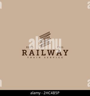 Design minimaliste avec logo rail WAY transport Illustration de Vecteur