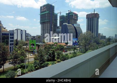 Construire le Centre du commerce mondial GTC développement moderne en hauteur à Nairobi au Kenya Banque D'Images