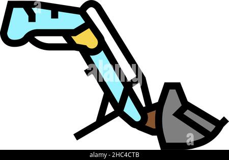 illustration vectorielle de couleur d'icône d'outil de ferme de chargeur frontal Illustration de Vecteur