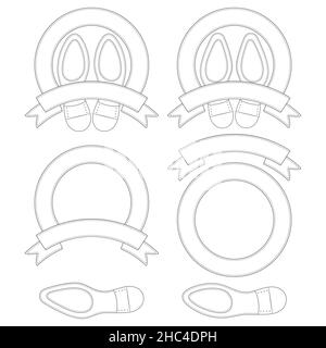 Jeu d'illustrations avec semelles de chaussures.Objets vectoriels isolés sur fond blanc. Illustration de Vecteur