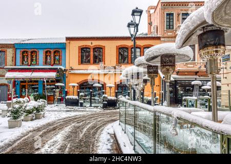 Thessalonique en hiver, Grèce Banque D'Images