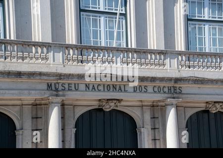 Paysage du Museuu Nacional dos Coches Musée de la voiture à Lisbonne Banque D'Images