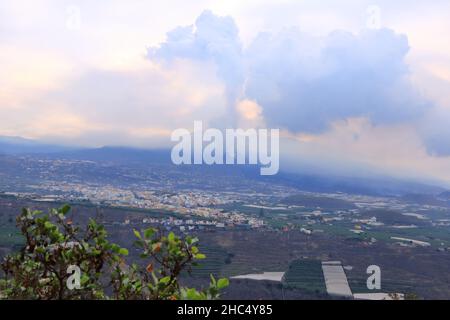 Vue sur le volcan Cumbre Vieja à la Palma, îles Canaries, Espagne Banque D'Images