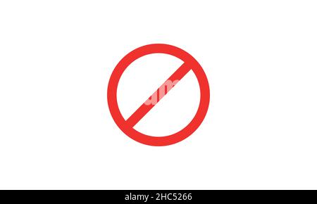 icône du panneau d'arrêt.Aucun signe, avertissement rouge isolé Illustration de Vecteur