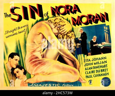 Le péché de Nora Moran - affiche du film - 1933 Banque D'Images