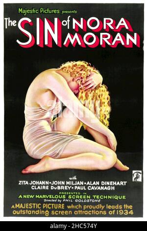 Le péché de Nora Moran - affiche du film - affiche de l'artiste péruvien Alberto Vargas - '100 American Movie Poster Classics' Banque D'Images
