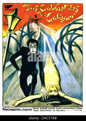 Ledl Bernhard affiche design pour le Cabinet de Dr. Caligari - 1920 Banque D'Images