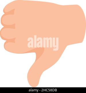 Le symbole n'aime pas et n'est pas d'accord isolé sur le blanc.Vecteur contrairement au vote, illustration sociale négative et désapprobation Illustration de Vecteur