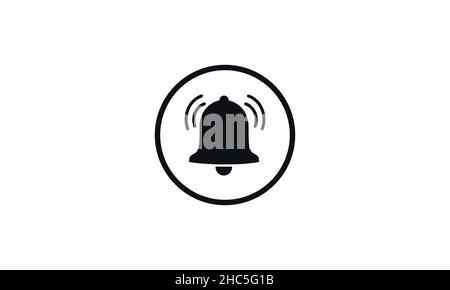 icône de notification lorsque des messages entrants envoient un son et affichent une alerte Illustration de Vecteur