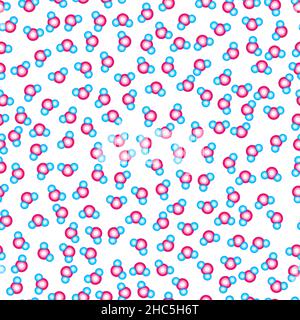 Modèle sans couture abstrait de la molécule d'eau Illustration de Vecteur