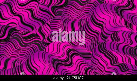 Résumé arrière-plan lignes déformées forme liquide.Rayures psychédéliques.Illustration vectorielle pour brochure, prospectus, bannière ou couverture. Illustration de Vecteur