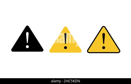 Avertissement d'alerte , Avertissement de type plat isolé,symbole d'avertissement pour les applications et les sites Web Illustration de Vecteur