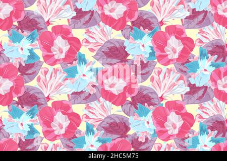 Motif Art floral vectoriel sans coutures pour une touche de gloire. Illustration de Vecteur