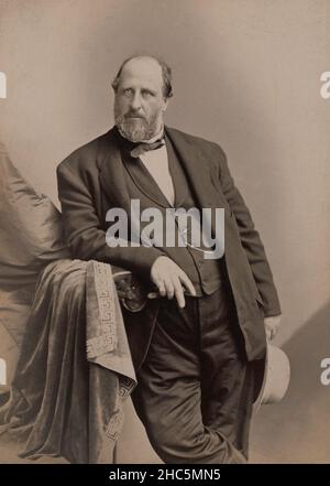 William Magear 'Boss' Tweed (1823-1878), politicien américain, plus connu sous le nom de 'Boss' de Tammany Hall, jouant un rôle majeur dans la politique de New York au 19th siècle, portrait de trois-quarts de longueur, Napoléon Sarony, 1870 Banque D'Images