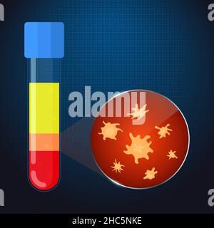 Composition du sang, illustration conceptuelle Banque D'Images