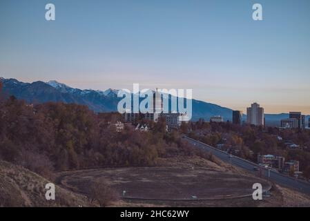 Vue aérienne du Capitole de l'État de l'Utah à Salt Lake City Banque D'Images