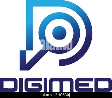 Design moderne et simple avec logo DIGI MED Find Illustration de Vecteur