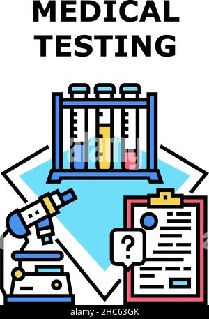 Illustration vectorielle d'icône de test médical Illustration de Vecteur