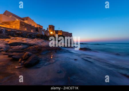 FRANCE, HAUTE CORSE (2B) BALAGNE, VILLAGE D'ALGAJOLA Banque D'Images