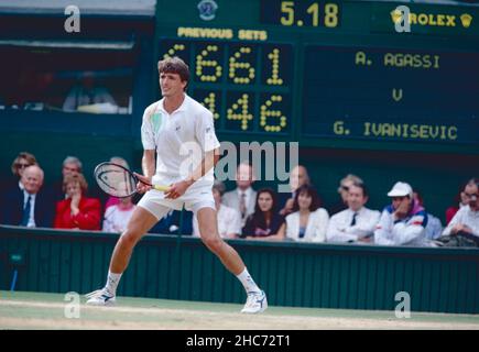 Joueur de tennis croate Goran Ivanisevic, Wimbledon, Royaume-Uni 1990s Banque D'Images