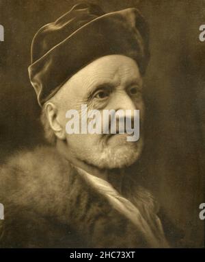 Portrait d'un vieil homme, peinture de l'artiste allemand Balthasar Denner, Munich 1897 Banque D'Images