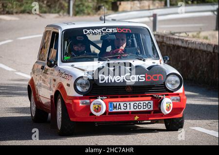 Barcelone, ​​Spain; 23 octobre 2021: Autobianchi A112 Abarth Rallye Platja d'Aro Catalunya historique Banque D'Images