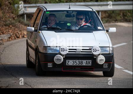 Barcelone, ​​Spain; 23 octobre 2021: Fiat Uno Turbo 1,4 IE Mk2 Rallye Platja d'Aro Historic Banque D'Images