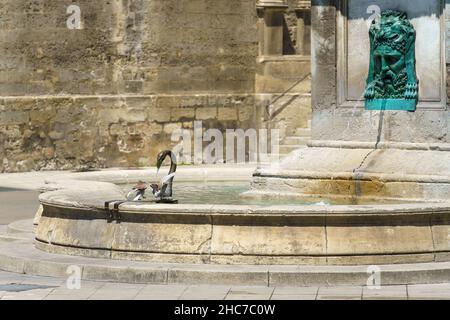 Une image de la fontaine Hercules Arles Banque D'Images