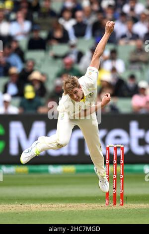 Melbourne Cricket Ground, Melbourne, Australie.26th décembre 2021.The Ashes 3rd Test Day 1 Cricket, Australie contre Angleterre; Cameron Green of Australia Bowls Credit: Action plus Sports/Alay Live News Banque D'Images