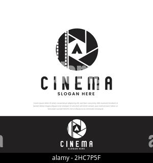 Modèle, symbole, illustration du logo de cinéma d'icône d'appareil photo numérique Illustration de Vecteur