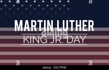 Janvier 17 - MLK Day. Design pour Martin Luther King Jr. Day.Illustration vectorielle de sensibilisation pour la bannière, l'affiche, le tee-shirt, la carte. Illustration de Vecteur