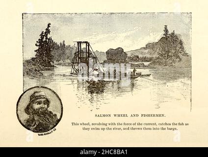 La roue du saumon et les pêcheurs du livre « les races indigènes de l'Amérique du Nord » édité par William Henry Withrow, 1895 Banque D'Images