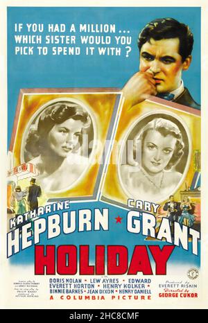 CARY GRANT, KATHARINE HEPBURN et DORIS NOLAN in HOLIDAY (1938), dirigé par GEORGE CUKOR.Crédit: PHOTOS de COLUMBIA / Album Banque D'Images