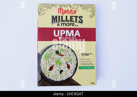 MMANNA marque Instant Multigrain millet dosa Ready mix.Facile à cuire prêt à cuire en bonne santé avec de nombreux types de meules.Alimentation aliments sains 180 gm pac Banque D'Images