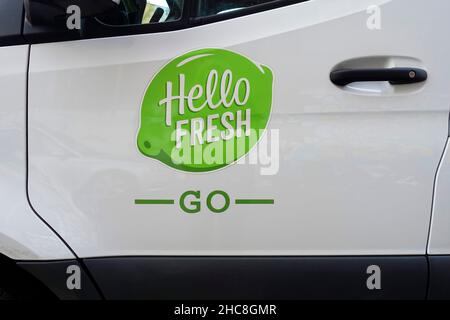 Voiture de livraison de Hello Fresh, Berlin Banque D'Images