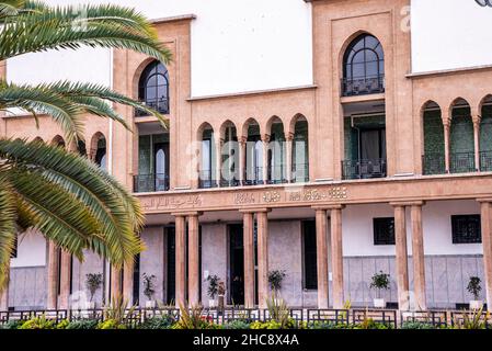 Façade du célèbre hôtel de ville de Wilaya à Casablanca Banque D'Images