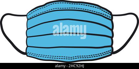Illustration du masque respiratoire médical respiratoire.Hôpital ou pollution protéger le masque Illustration de Vecteur