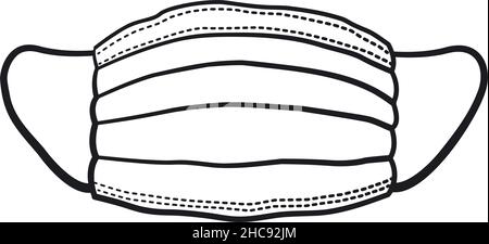 Illustration du masque respiratoire médical respiratoire.Hôpital ou pollution protéger le masque Illustration de Vecteur
