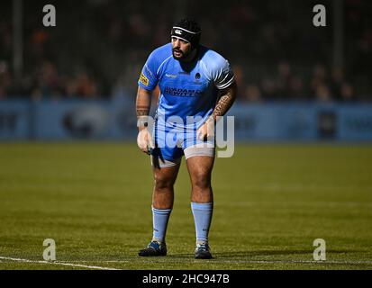 Barnett, Royaume-Uni.26th décembre 2021.Rugby, premier ministre.Saracens V Worcester Warriors.Stade StoneX.Barnett.Kai Owen (Worcester).Credit: Sport en images/Alamy Live News Banque D'Images