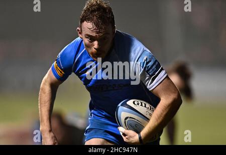 Barnett, Royaume-Uni.26th décembre 2021.Rugby, premier ministre.Saracens V Worcester Warriors.Stade StoneX.Barnett.Gareth Simpson (Worcester).Credit: Sport en images/Alamy Live News Banque D'Images