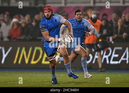 Barnett, Royaume-Uni.26th décembre 2021.Rugby, premier ministre.Saracens V Worcester Warriors.Stade StoneX.Barnett.Billets Kyle Hathherell (Worcester).Credit: Sport en images/Alamy Live News Banque D'Images