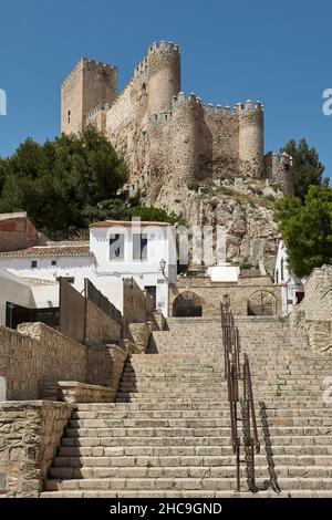 Château d'Almansa.Almansa, Albacete.Castilla-la Manche.Espagne. Banque D'Images